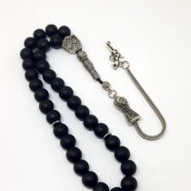 Tabanca Figürlü Mat Tesbih Oniks