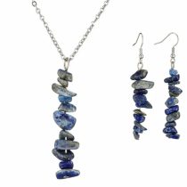 Lapis Lazuli Doğaltaş Kolye Ve Küpe Seti