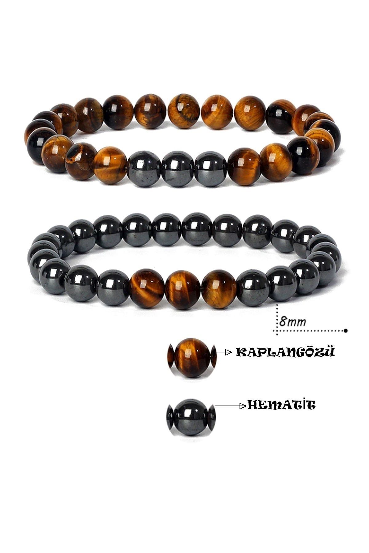 Ikili Koruma-güç Bilekliği (kaplangözü-hematit) - Görsel 2