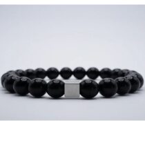 Kare Hematit Parlak Oniks Bileklik