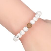 Kadın Jasper Taşlı Beyaz Havlit Doğaltaş Kadın Bileklik