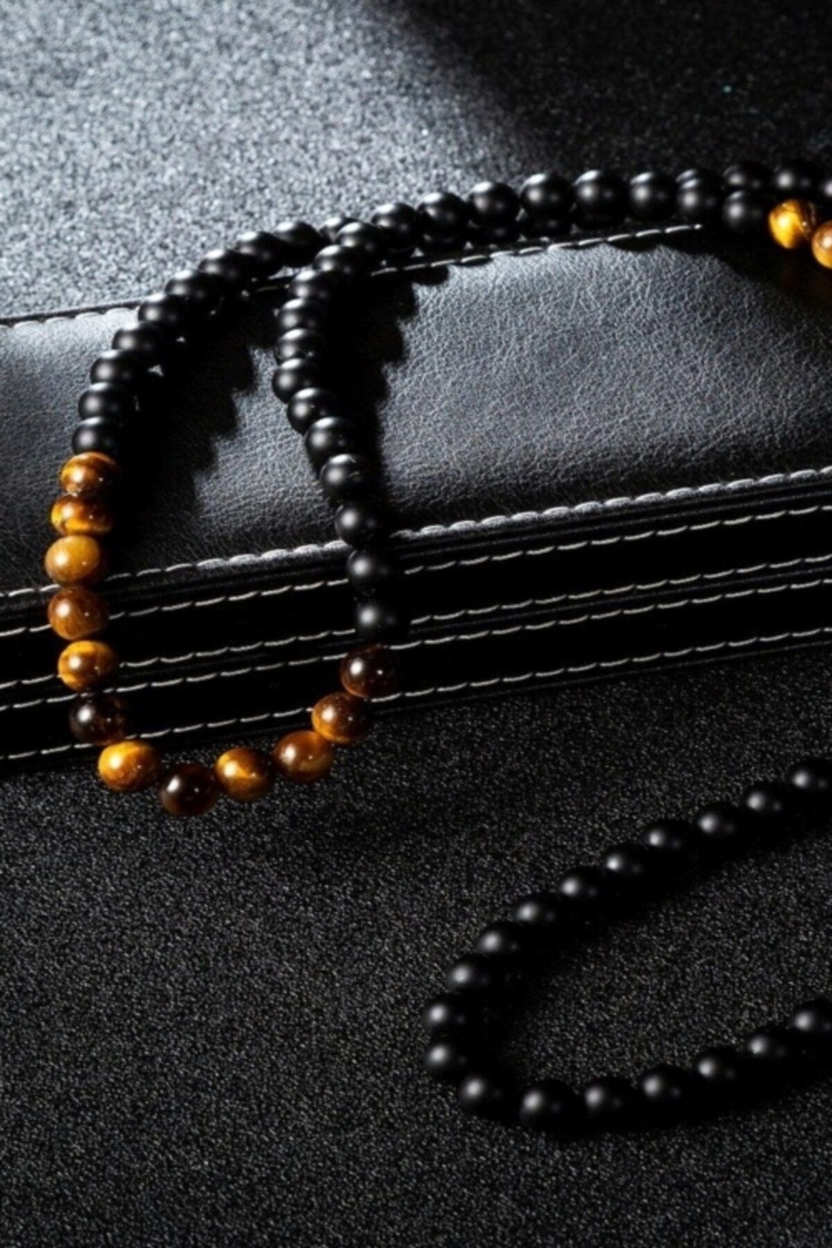 Kaplangözü Mat Oniks Erkek Doğaltaş Kolye - Görsel 4