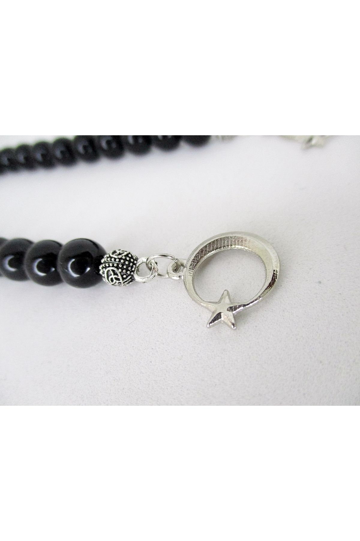 Ayyıldız Püsküllü Oniks Zaza Tesbih - Görsel 3