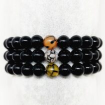 3lü Örümcek Akik Yılan Gözü Doğaltaş Bileklik