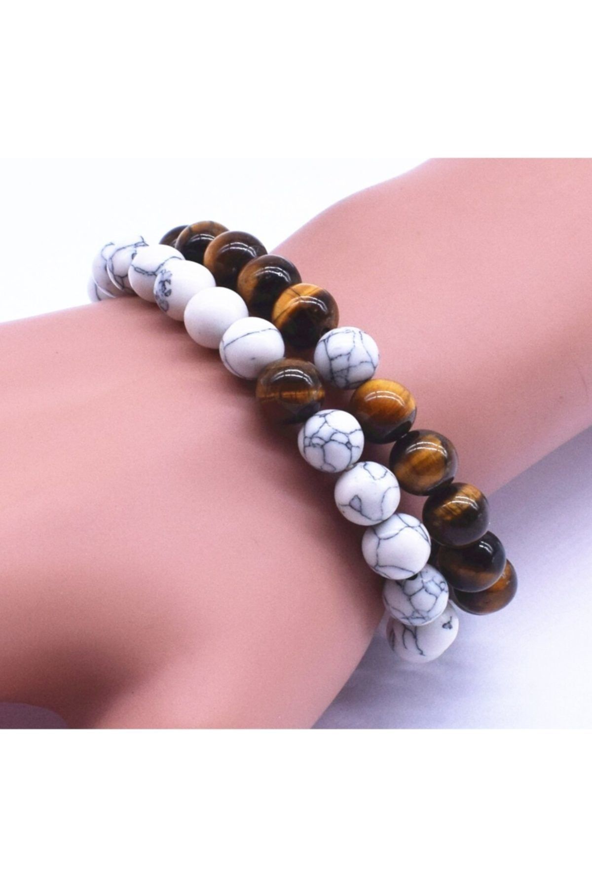 Ikili Kaplangözü Havlit Doğaltaş Erkek Bileklik