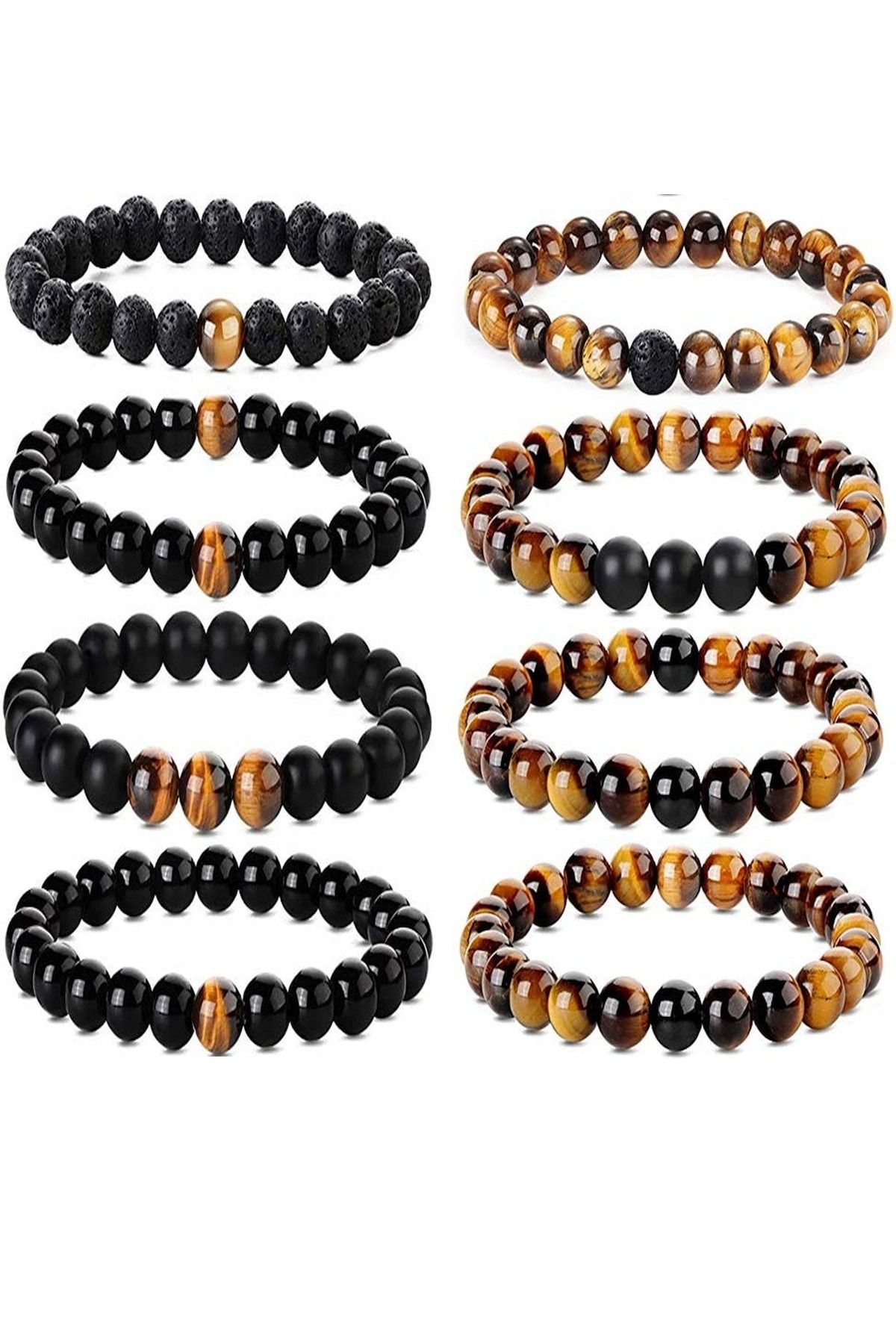 8li Doğaltaş Bilekli Set