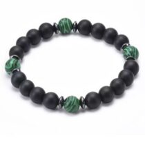 Mat Oniks Hematit Malahit Doğaltaş Tasarım Bileklik