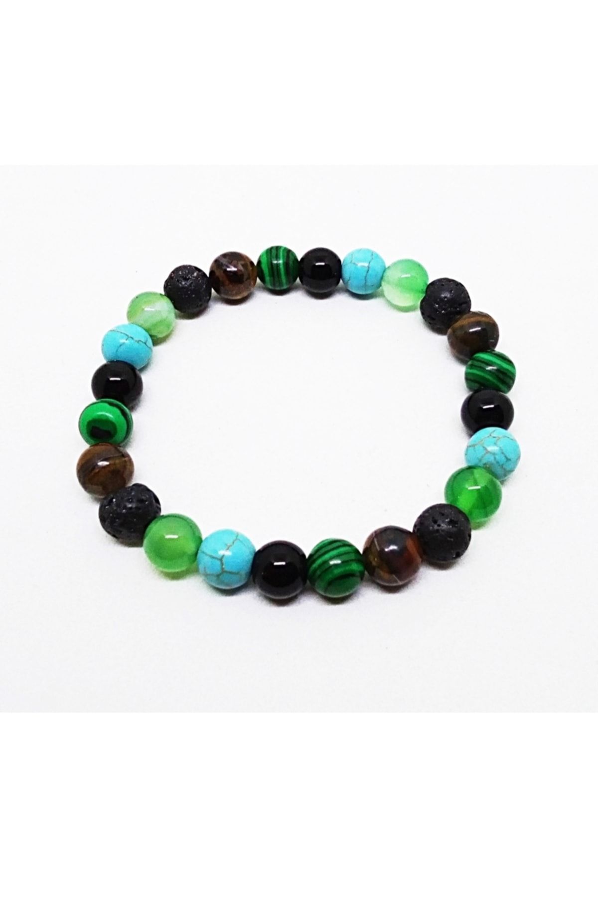 Çakra Doğaltaş Bileklik (turkuaz-akik-malahit-kaplangözü-lav-oniks)