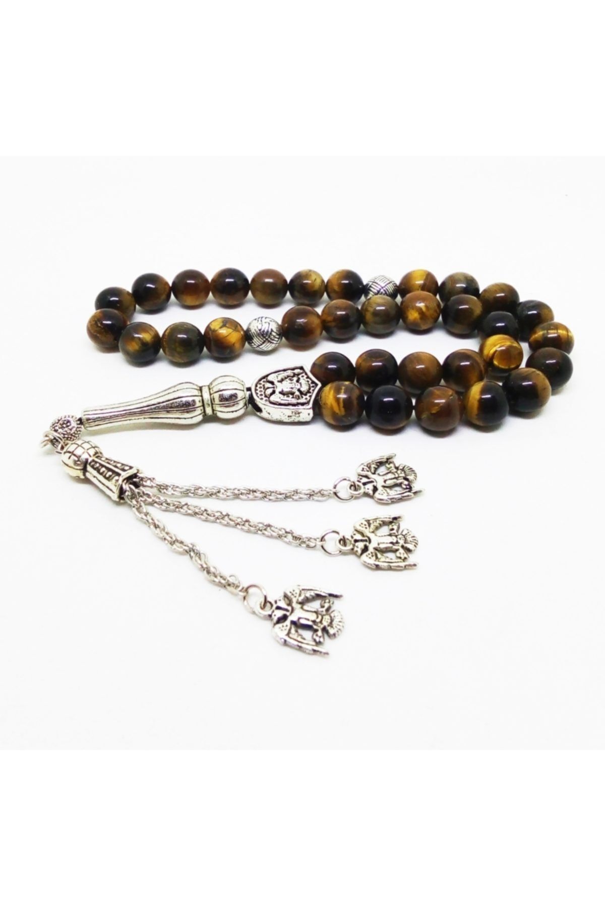 Çift Başlı Kartal Kaplangözü Doğaltaş Tesbih - Görsel 2