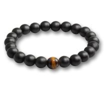 Unisex Mat Oniks-kaplangözü Doğaltaş Bileklik 72431bl