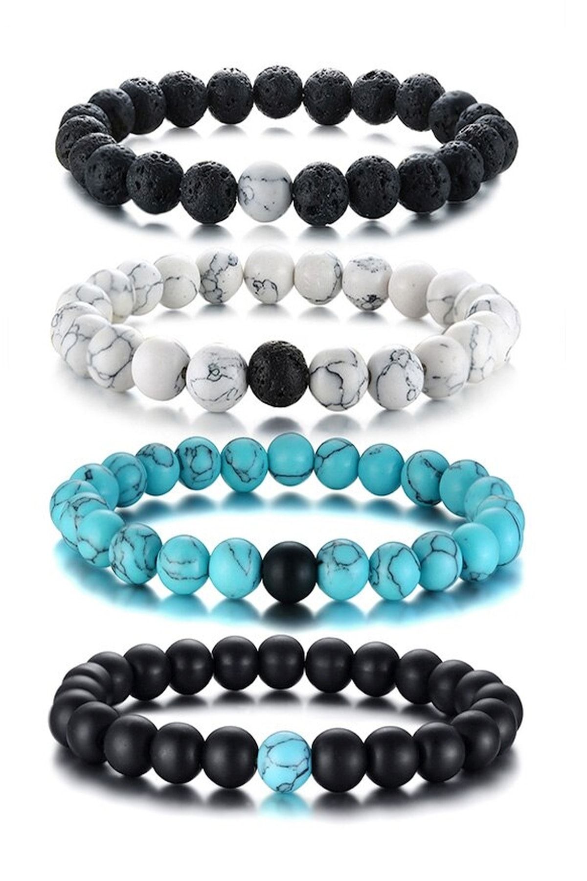 Doğaltaş Çakra Enerji Bilekliği 4 Lü