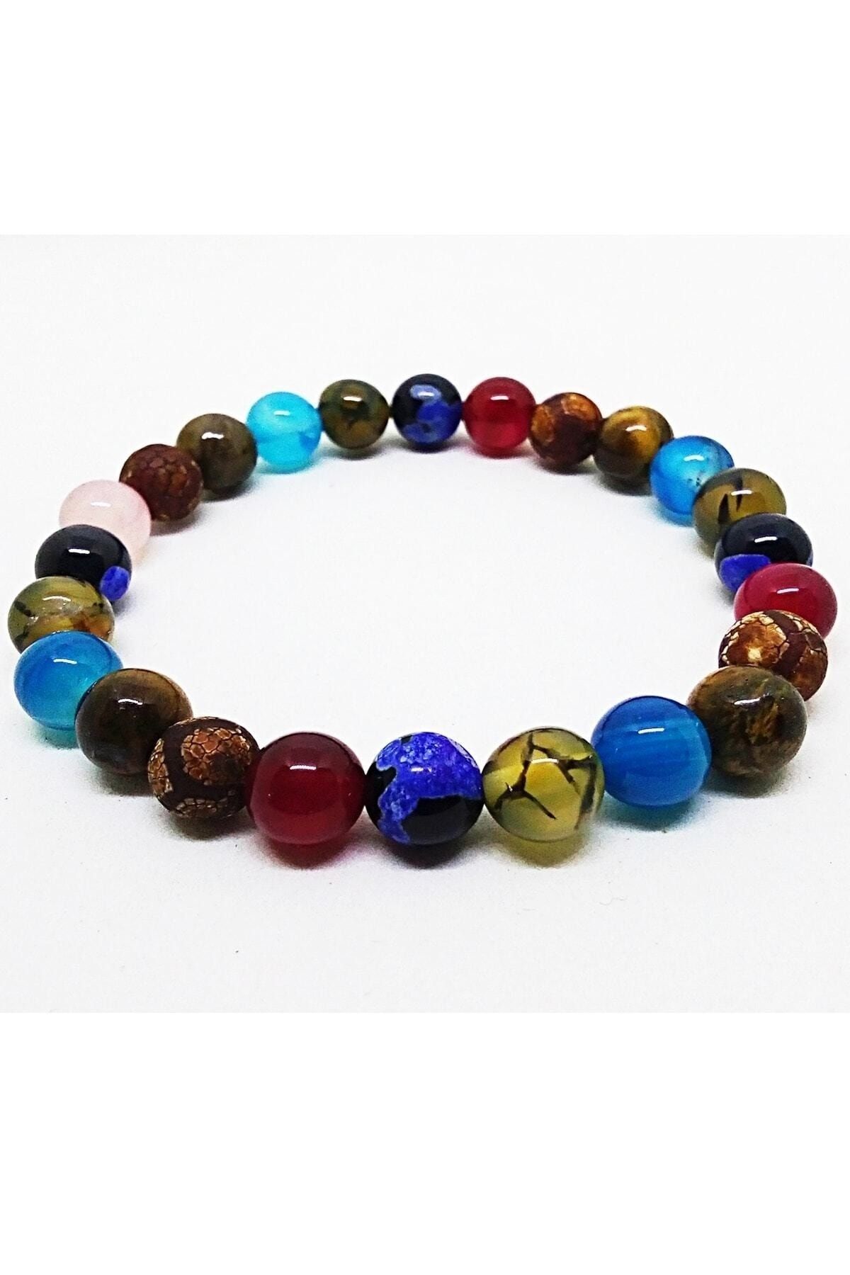 Çakra Doğaltaş Bileklik (tibet Akik-akik-kaplangözü) - Görsel 3