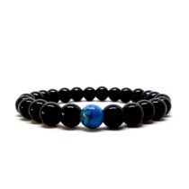 Mavi Havlit-parlak Oniks Bileklik