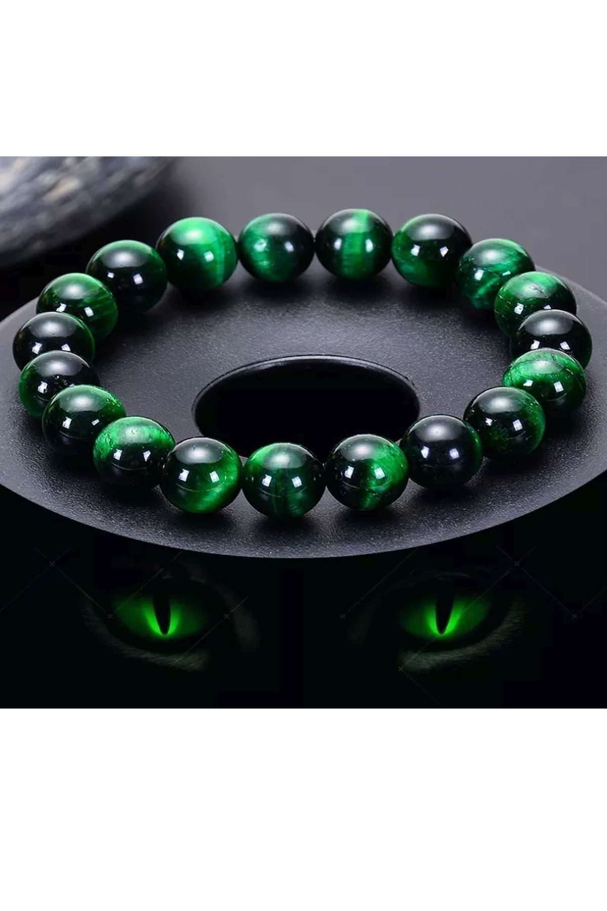 Yeşil Kaplangözü Doğaltaş Bileklik