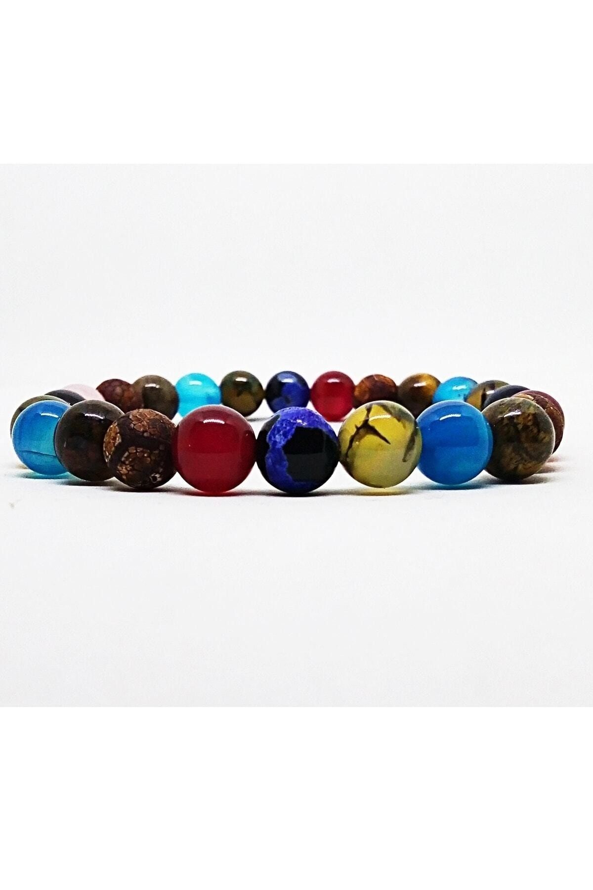 Çakra Doğaltaş Bileklik (tibet Akik-akik-kaplangözü) - Görsel 4