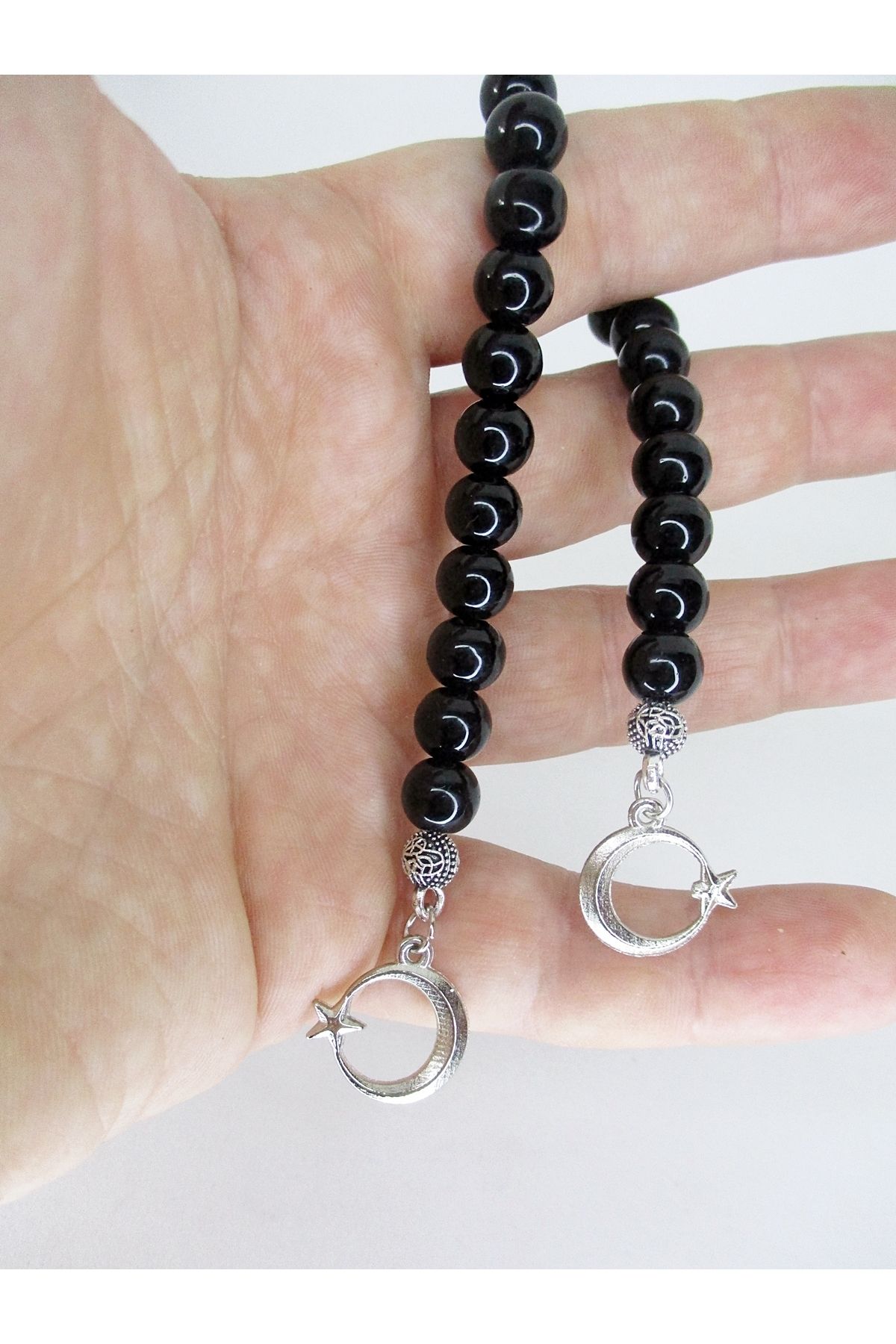 Ayyıldız Püsküllü Oniks Zaza Tesbih - Görsel 5