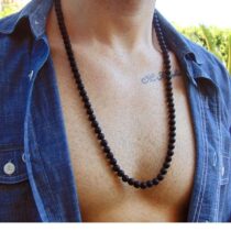 Mat Oniks Doğaltaş Erkek Kolye