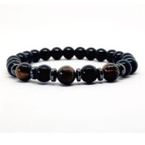 Kaplangözü Oniks Yassı Hematit Doğaltaş Bileklik