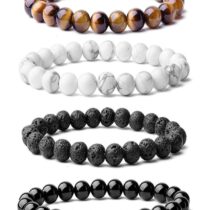 Erkek 4 Lü Doğaltaş Bileklik Seti