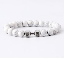 Dumbell Halter Live Lift Figürlü Sporcu Bodyci Havlit Doğaltaş Bileklik