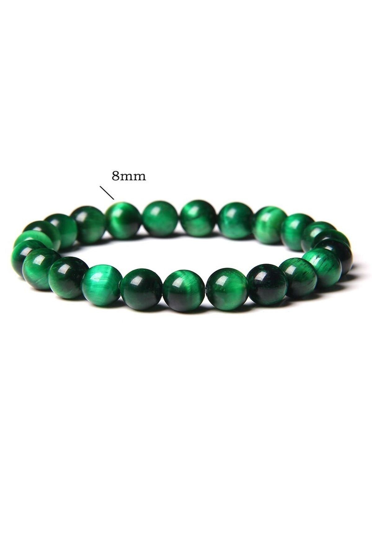 Yeşil Kaplangözü Doğaltaş Bileklik - Görsel 2