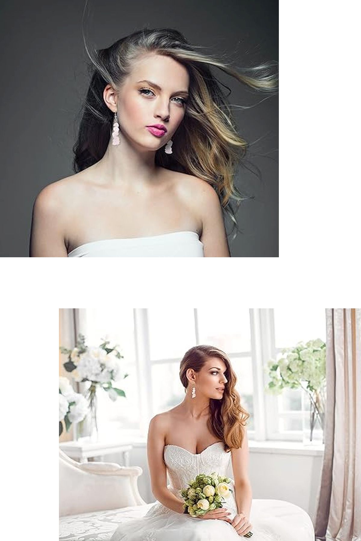 Sevgi Aşk Pembe Kuvars Küpe - Görsel 3