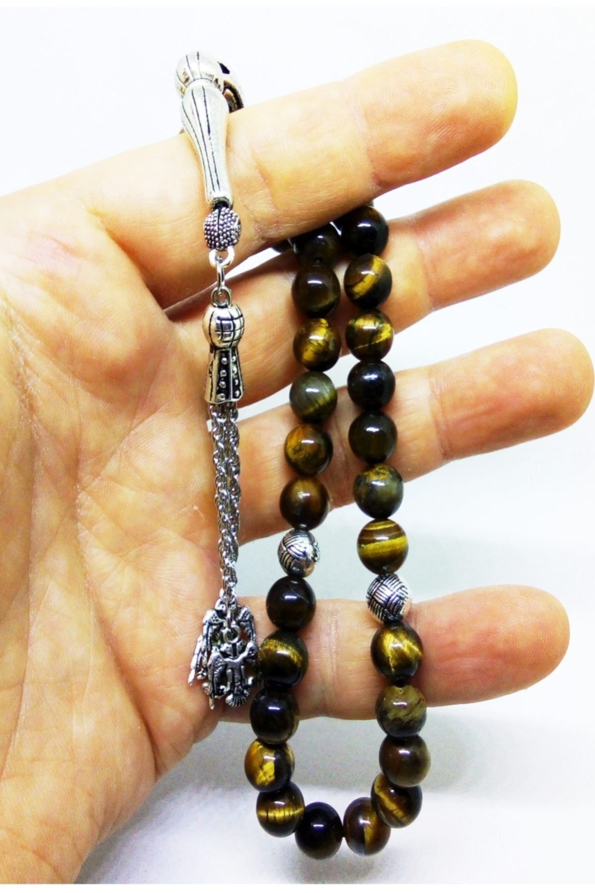 Çift Başlı Kartal Kaplangözü Doğaltaş Tesbih