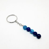 Mavi Akik Doğaltaş  Anahtarlık