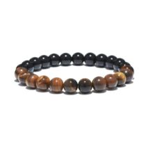 Unisex Parlak Oniks Ve Kaplangözü Doğaltaş Bileklik