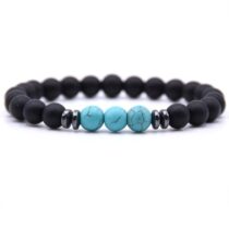 Oniks Hematit Turkuaz Doğaltaş Bileklik