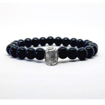 Motosiklet Kaskı Figürlü Oniks Doğaltaş Unisex Bileklik