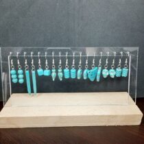 9'lu Turkuaz Küpe Seti (Kaplumbağa Küpe-Kurukafa Küpe-Kaplan Küpe)