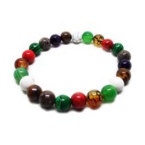 Karışık Kadın Doğaltaş Bileklik (jasper-kaplangözü-akik-malahit)