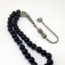 Çift Baş Kartal Osmanlı Selçuklu Parlak Oniks Tesbih